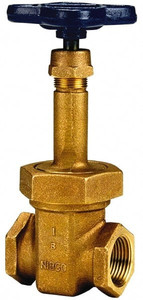 NIBCO Class 125, Threaded Bronze Solid Wedge Rising Stem Gate Valve 200 WOG, 125 WSP, Union Bonnet NL0Z008 - 81453169