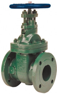NIBCO 3" Pipe, Class 150, Flanged-Raised Face Ductile Iron Solid Wedge Stem Gate Valve 285 WOG, 150 WSP, Bolted Bonnet NHA701F - 75961946