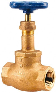 NIBCO 1-1/4" Pipe, Threaded Ends, Bronze Integral Globe Valve Bronze Disc, Screw-In Bonnet, 200 psi WOG, 125 psi WSP, Class 125 NL2J00B - 82029653