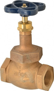 NIBCO 1" Pipe, Threaded Ends, Bronze Integral Globe Valve PTFE Disc, Screw-In Bonnet, 200 psi WOG, 125 psi WSP, Class 125 NL3400A - 82310111