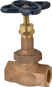 NIBCO 1" Pipe, Threaded Ends, Bronze Integral Globe Valve PTFE Disc, Union Bonnet, 600 psi WOG, 300 psi WSP, Class 300 NL3X00A - 82310574