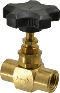 The Specialty Mfg. Co. 1/4" Pipe, Inline Needle Valve FNPT x FNPT Ends, Brass Valve, 500 Max psi 5890090 - 62229307