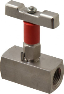 Value Collection 1/2" Pipe, Inline Soft Seat Needle Valve FNPT x FNPT Ends, Grade 316 Stainless Steel Valve, 6,000 Max psi NVA1021 - 00075861