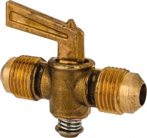 Parker Hannifin 3/8" Tube, Flare to Flare Drain Cock & Shutoff Valve 30 Max psi V203F-6-6 - 32135675