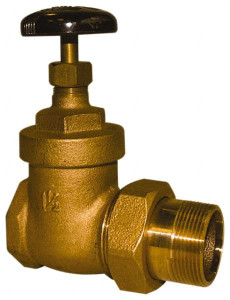 Legend Valve 1/2" Pipe, 200 psi WOG Rating, FNPT x Male Union End Connections, Handwheel Steam Gate Radiator Valve 125 psi Steam Pressure Rating, Bronze 110-133 - 36896611