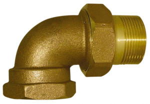 Legend Valve 1/2" Pipe, 60 psi WOG Rating, FNPT x Male Union End Connections, Union Elbow Radiator Valve 15 psi Steam Pressure Rating, Bronze 110-163 - 36896744