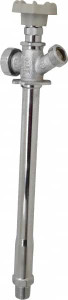 B&K Mueller 1/2" Pipe, 10" Long Shank, Chrome Plated Brass Antisiphon Frostfree Sillcock Handwheel Handle, Male & Solder End Connections, 125 psi WOG Rating 104-827HC - 04180881