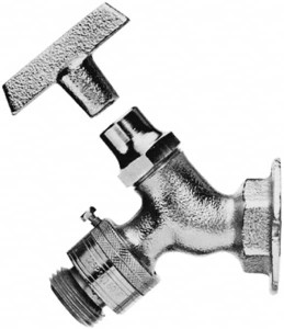 Legend Valve 3/4" Pipe, Chrome Plated Brass Sillcock with Vacuum Breaker Loosekey Handle, FNPT x GHT End Connections, 125 psi WOG Rating 107-418 - 36896470