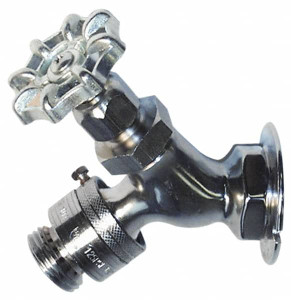 Legend Valve 1/2" Pipe, Chrome Plated Brass Sillcock with Vacuum Breaker Handwheel Handle, FNPT x GHT End Connections, 125 psi WOG Rating 107-413 - 36896447