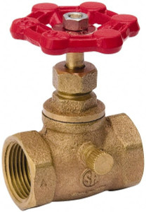 Value Collection 1/2" Pipe, 125 psi WOG Rating, Brass Stop & Waste Valve Lobe Type Handle, IPS End Connections, Use with Water, Oil, Air 105-103NL - 45884962