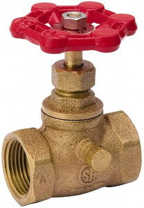 Value Collection 3/4" Pipe, 125 psi WOG Rating, Brass Stop & Waste Valve Lobe Type Handle, IPS End Connections, Use with Water, Oil, Air 105-104NL - 45884947