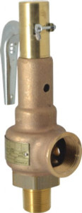 Apollo Valves Conbraco 1" Inlet, 1-1/4" Outlet, High Pressure Safety Valve 125 Max psi, Bronze 19-KFEA-125 - 37012762