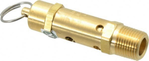 Kingston Valves 1/2" Inlet, ASME Safety Relief Valve 100 Max psi, Brass 112CSS-4-100 - 08061756