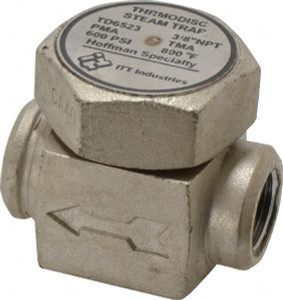 Hoffman Specialty 3/8 Female" Pipe, Stainless Steel Thermodisc Steam Trap 600 Max psi 405151 - 07499783