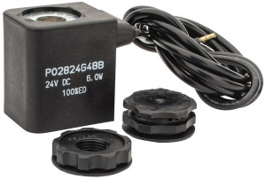 Parker Hannifin 24 DC Volt, Class F, Solenoid Coil 6.0 Watt, IP 65 Enclosure, Use with Parker B Series Viking Valve P2FCG448 - 91208959