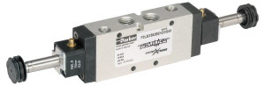 Parker Hannifin 1/2" NPT Port Aluminum Double Solenoid, 2-Position - Valveless Coil Solenoid Valve Normally Open Thru Ports 1 & 2, 232 Max psi P2LDX594EEHDDN - 91209031