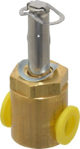 Parker Hannifin 1/4" Port Brass Two-Way Direct Acting Solenoid Valve Normally Closed 04F20C1106AAF - 68013887