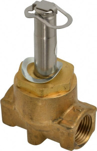 Parker Hannifin 3/8" Port Brass Two-Way Piloted Diaphragm Solenoid Valve Normally Closed 06F25C2122CAF - 68014141