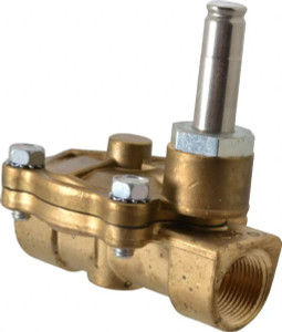 Parker Hannifin 3/4" Port Brass Two-Way Piloted Diaphragm Solenoid Valve Normally Closed 12F24C2148A3F - 68014471