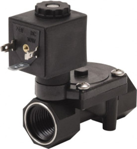 Spartan Scientific 24 VDC 1/2" NPT Port Glass Filled Nylon 2-Way, 2 Position Solenoid Valve Normally Closed, 150 Max psi 3585-010-9233C - 47241534