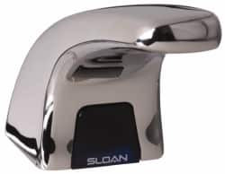 Sloan Valve Chrome Single Hole Pedestal Electronic & Sensor Faucet without Mixer Powered by 6 VAC, Standard Spout 3315114BT - 05406897