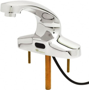 T&S Brass Deck Plate Mounted Electronic User Adjustable Temperature Control Mixer Faucet Powered by 120 Volt AC/DC, 5" Cast Spout, 4" Mounting Centers EC-3103 - 32068926