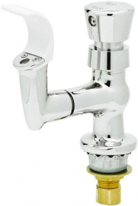T&S Brass Faucet Mount, Single Hole Deck Mounted Single Hole Faucet Water Bubbler, Push Button Handle, Integral Spout, No Drain B-2360-01 - 32074007