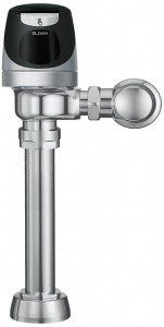 Sloan Valve 1-1/2" Spud Coupling, 1-1/2" Pipe, Closet Automatic Flush Valve Single Flush, 1.6 Gal per Flush, Metal Cover, Powered by Solar Battery Backup 3370001 - 86386869