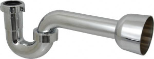 Federal Process 1-1/2 Outside Diameter, P Trap with Wall Pipe Chrome Coated, PVC A808 - 82722661