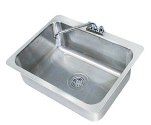 Advance Tabco 28" Long x 20" Wide Inside, 1 Compartment, Stainless Steel Stainless Steel Drop In Sink 20 Gauge, 31" Long x 24-1/2" Wide Outside, 12" Deep DI-1-2812 - 08940843