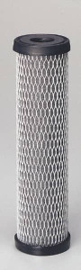 Pentair 2-1/2" OD, 5µ, Carbon Impregnated Cellulose Pleated-Dual Purpose-Powder Activated Cartridge Filter 9-3/4" Long, Reduces Tastes, Odors & Sediments 155002-43 - 37023355