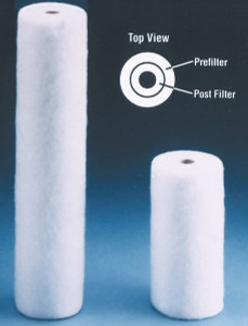 Value Collection 4-5/16" OD, 1µ, Polypropylene Melt Blown-Thermal Bonded Cartridge Filter 20" Long, Reduces Sediments WS-PL-BVB200001 - 87609608