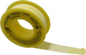Federal Process 1/2" Wide x 520" Long Gas Pipe Repair Tape 3.8 mil Thick, -450 to 550°F, Yellow YT71 - 82722604