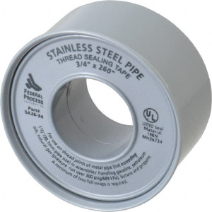 Federal Process 3/4" Wide x 260" Long High Density Pipe Repair Tape 4.3 mil Thick, -450 to 550°F, Nickel SA26-34 - 02455582