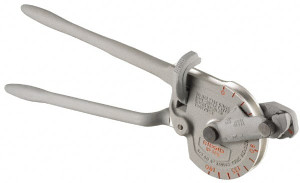 Ridgid 7/8" Capacity Geared Ratchet Lever-Type Tube Bender 3-3/4" Bend Radius, For 1/8" Wall Steel Tube, 3/32" Wall Stainless Steel Tube & Copper (K & L) 35180R - 74782103