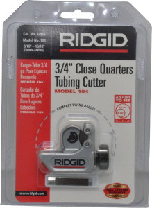 Ridgid 3/16" to 15/16" Pipe Capacity, Mini Tube Cutter Cuts Copper, Aluminum, Brass, Plastic 32985 - 74781394