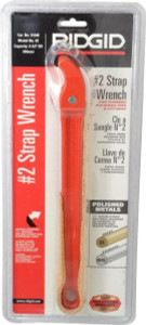 Ridgid 2" Max Pipe Capacity, 17" Long, Strap Wrench 3-1/2" Actual OD, 11-3/4" Handle Length 31340 - 74780156