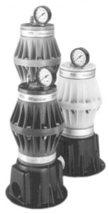 ARO Fluid Management Shock Blocker Pulsation Dampener, Air Operated Diaphragm Pump Santoprene Diaphragm, Polypropylene Housing SB10P-APS-A - 09509985