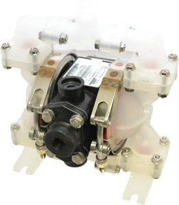 SANDPIPER Pump 1/4" NPT, Nonmetallic, Air Operated Diaphragm Pump Santoprene Diaphragm, Polypropylene Housing PB 1/4,TS4PP. - 05313267