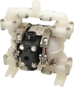 SANDPIPER Pump 1/4" NPT, Nonmetallic, Air Operated Diaphragm Pump Santoprene Diaphragm, Kynar Housing PB 1/4,TS4K. - 05313309