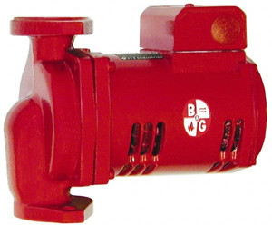 Bell & Gossett 1/6 hp, 9-15/16" Long, 1 Phase, Cast Iron Housing, Noryl Impeller, Inline Circulator Pump 115 Volt, 60 Hz, 6-3/8" Flange Width, Bell & Gossett Part No. 1BL034, 150 Max psi, ODP Motor 1BL034 - 07498835