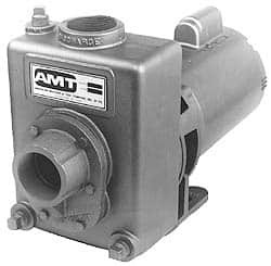 AMT Pump 115/230 Volt, 1 Phase, 2 HP, Self Priming Centrifugal Pump 1-1/2 Inch Inlet, 95 Head Pressure, Cast Iron Housing and Impeller 2828-999-95 - 09274168