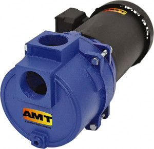 AMT Pump 230/460 Volt, 8/4 Amp, 3 Phase, 3 HP, Self Priming Sewage Trash Pump 56J Frame, 2 Inch Inlet, TEFC Motor, Cast Iron Housing, Stainless Steel Impeller, Buna N Seal 316A-999-95 - 03219557