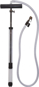 LiquiTube 12.8 Strokes per Gal, 1/8" Outlet, 0.46 GPM, Aluminum, Brass, PVC & Plastic Hand Operated Drum Pump 10 oz per Stroke, 22-1/4" OAL, For 5 Gal Drums, For Tire Sealants 1220-0516 - 39862537
