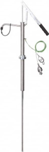 PROLUBE 64 Strokes per Gal, 1/2" Outlet, Stainless Steel Hand Operated Lever Pump 2 oz per Stroke, 29" OAL, For 2" Bung Drums, For Acetone, Adblue, Benzene, DEF, Diesel, Kerosene, Lacquer, Naphtha, Thinners, Urea & Gasoline LLP/SS/55/F - 54228945