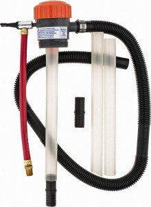 DRUM-MATES 16 GPM Air Drum Pump 3/4" Fluid Inlet, 3/4" Fluid Outlet, 1/4" Air Inlet, Polypropylene DM-85DGP/SST - 09185059