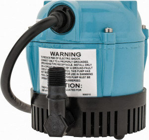 Little Giant 1/200 HP, 3 psi, Aluminum Miniature Submersible Pump 1/4 Inch Outlet, 6 Ft. Long Power Cord, 1.1 Amp 500203 - 09278524