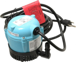 Little Giant 1/200 HP, 3 psi, Aluminum Miniature Submersible Pump 1/4 Inch Outlet, 18 Ft. Long Power Cord, 1.1 Amp 500500 - 09278540