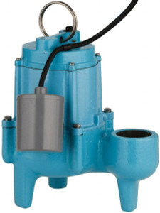 Little Giant 4/10 hp, 8.5 Amp Rating, 115 Volt, 60 Hz, Piggyback Mechanical Float Sewage Pump 2" Outlet, Cast Iron Housing, 1 Phase, 2" Max Solid, Thermal Overload Protection 509412 - 70667159