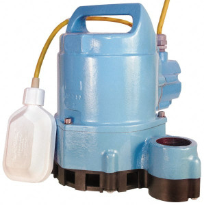 Little Giant 1/2 hp, 10.5 Amp Rating, 115 Volt, Integral Mechanical Float Effluent Pump 1-1/2" Outlet, Cast Iron Housing 511710 - 09278920